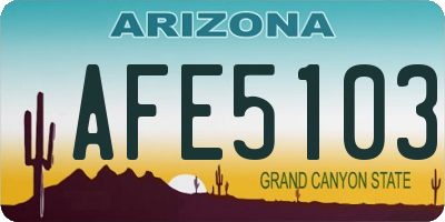 AZ license plate AFE5103