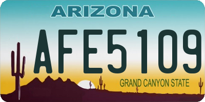 AZ license plate AFE5109