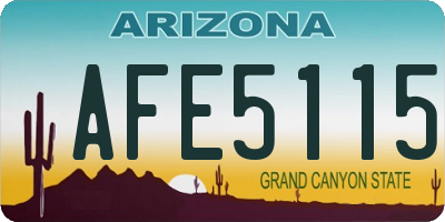 AZ license plate AFE5115