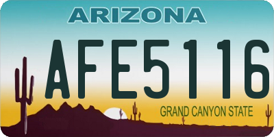 AZ license plate AFE5116