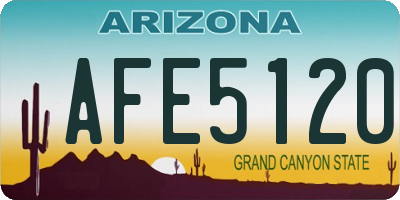 AZ license plate AFE5120