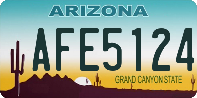 AZ license plate AFE5124