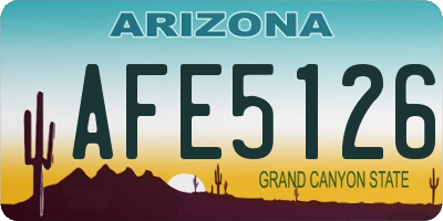 AZ license plate AFE5126
