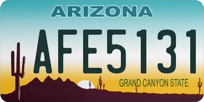 AZ license plate AFE5131