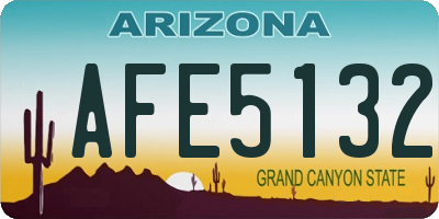 AZ license plate AFE5132