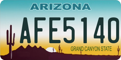 AZ license plate AFE5140