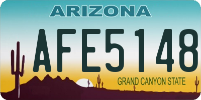 AZ license plate AFE5148