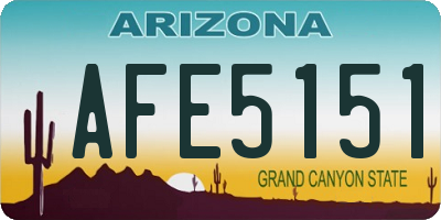 AZ license plate AFE5151