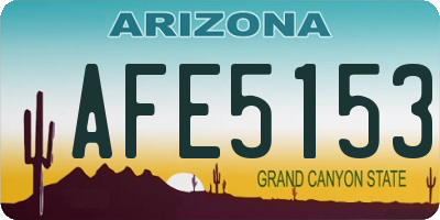 AZ license plate AFE5153