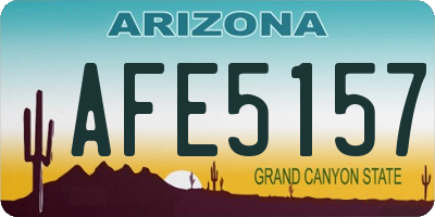 AZ license plate AFE5157