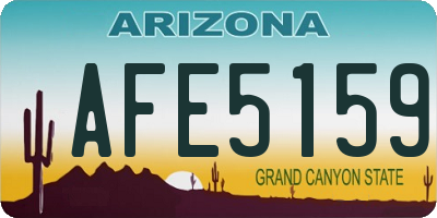 AZ license plate AFE5159