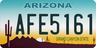 AZ license plate AFE5161