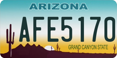AZ license plate AFE5170
