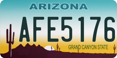 AZ license plate AFE5176