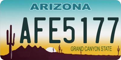 AZ license plate AFE5177