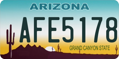 AZ license plate AFE5178