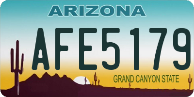 AZ license plate AFE5179