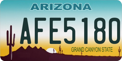 AZ license plate AFE5180