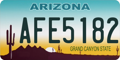 AZ license plate AFE5182