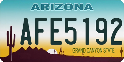 AZ license plate AFE5192