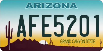 AZ license plate AFE5201