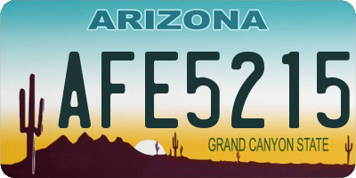AZ license plate AFE5215