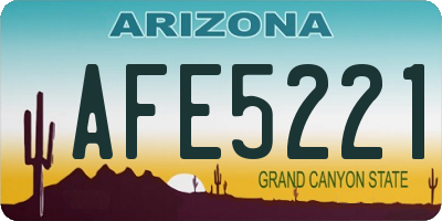 AZ license plate AFE5221