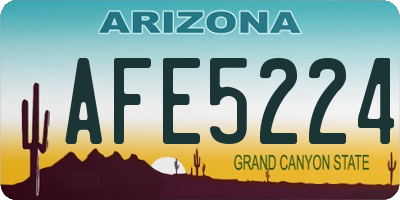 AZ license plate AFE5224