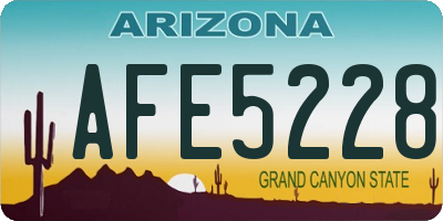 AZ license plate AFE5228