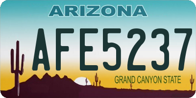 AZ license plate AFE5237