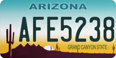 AZ license plate AFE5238