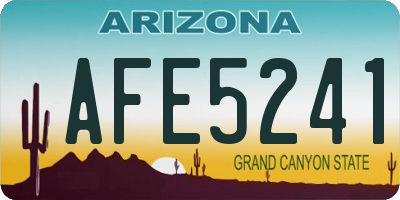 AZ license plate AFE5241