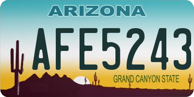 AZ license plate AFE5243