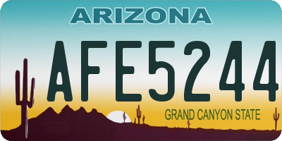 AZ license plate AFE5244