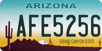 AZ license plate AFE5256
