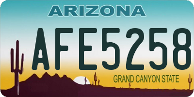 AZ license plate AFE5258