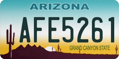 AZ license plate AFE5261