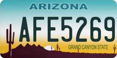 AZ license plate AFE5269