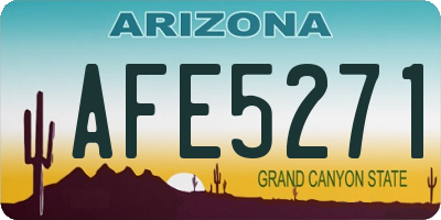 AZ license plate AFE5271