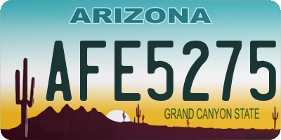 AZ license plate AFE5275