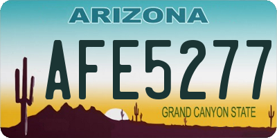 AZ license plate AFE5277