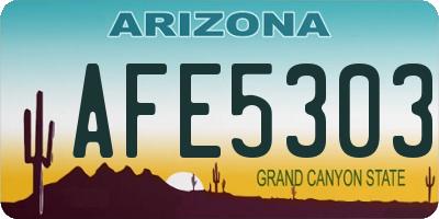 AZ license plate AFE5303