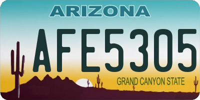 AZ license plate AFE5305
