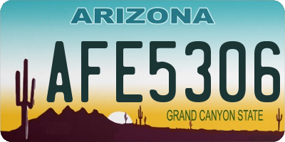 AZ license plate AFE5306