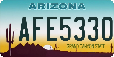 AZ license plate AFE5330