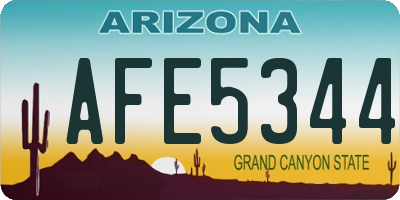 AZ license plate AFE5344