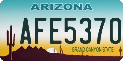 AZ license plate AFE5370