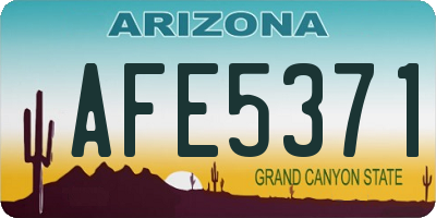 AZ license plate AFE5371