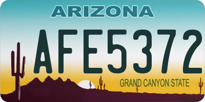 AZ license plate AFE5372