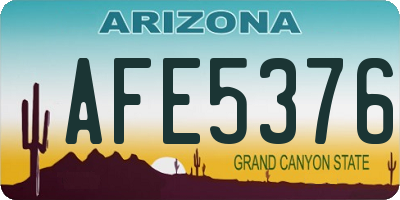 AZ license plate AFE5376